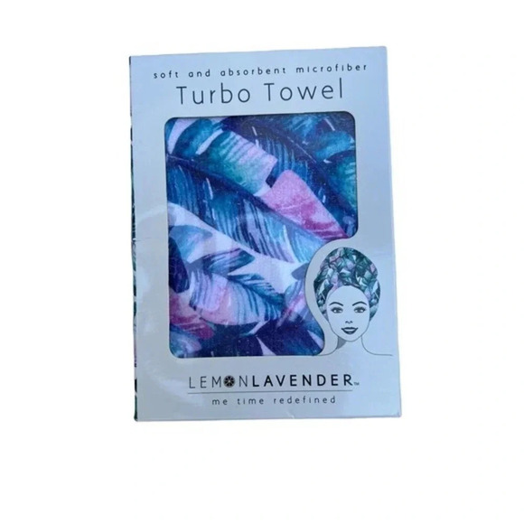 Lemon Lavender Microfiber Turbo Towel Quick Dry Gentle Hair Drying Blue Pink New - Picture 1 of 2